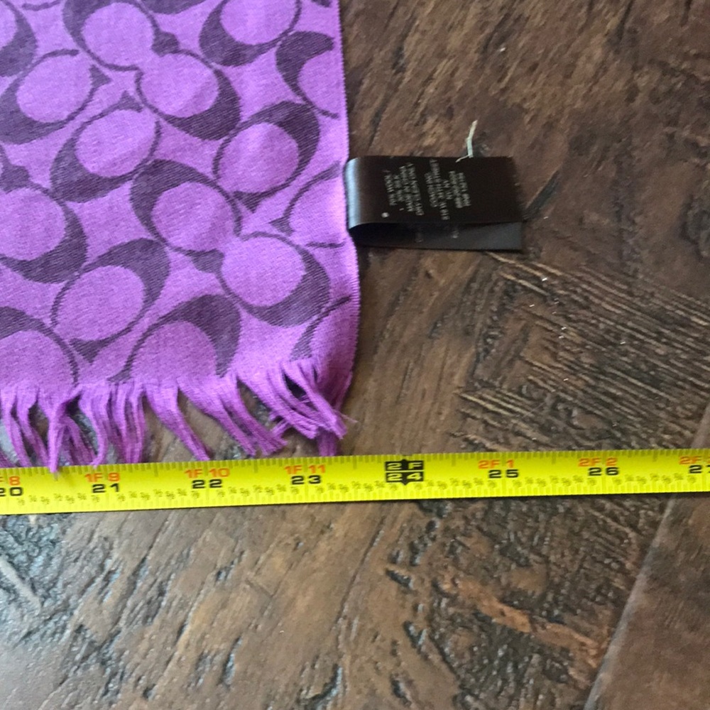 Coach Purple Scarf - Picture 9 of 10